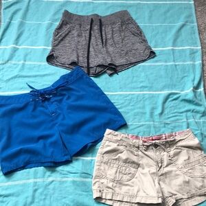 3 pair ladies shorts Oakley, TekGear, UnionBay